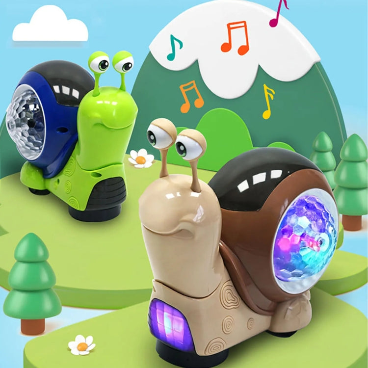 Children Electrical Crawling Snail Toys Sound And Light Projection Snail Fun Toys(Green) - Electronic Pets by buy2fix | Online Shopping UK | buy2fix