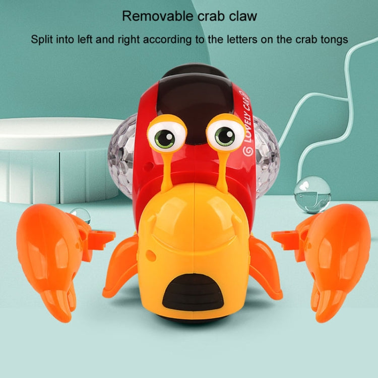 Crawling Hermit Crab Educational Electrical Toys Universal Music Light Projection Cartoon Children Toys(Orange) - Electronic Pets by buy2fix | Online Shopping UK | buy2fix