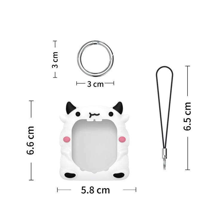 For Tamagotchi Uni (2023) Pet Game Console Silicone Protective Case(White Cow) - Accessories by buy2fix | Online Shopping UK | buy2fix