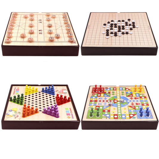 4 in 1 D Model Wooden Multifunctional Parent-Child Interactive Children Educational Chessboard Toy Set - Table Games by buy2fix | Online Shopping UK | buy2fix