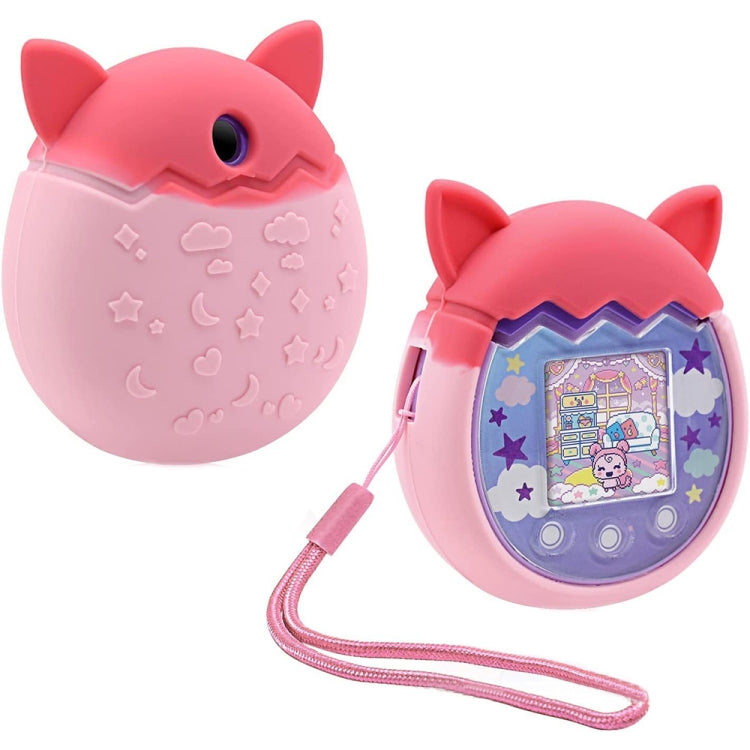 For Tamagotchi Pix Cartoon Electronic Pet Game Console Anti-Slip And Anti-Fall Silicone Protective Cover(Pink) - Accessories by buy2fix | Online Shopping UK | buy2fix