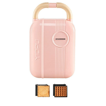 3 In 1 YIDPU Multifunctional Family Breakfast Maker Light Diet Sandwich Waffle Baker, CN Plug(Pink) - Bulit-in Ovens & Accessories by YIDPU | Online Shopping UK | buy2fix