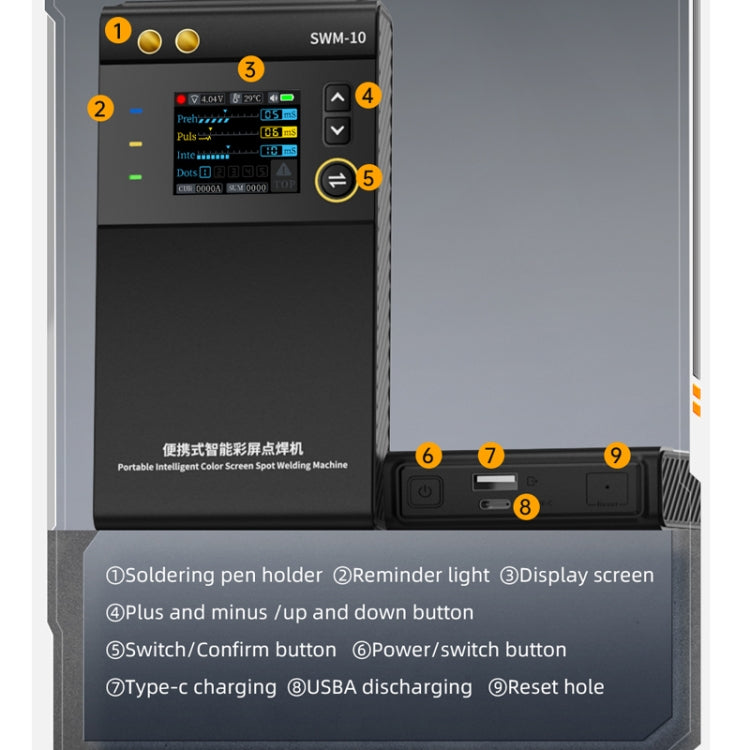 FNIRSI Small Handheld Portable Mobile Phone Lithium Battery Nickel Sheet Spot Welding Machine(SWM-10) - Electric Soldering Iron by FNIRSI | Online Shopping UK | buy2fix