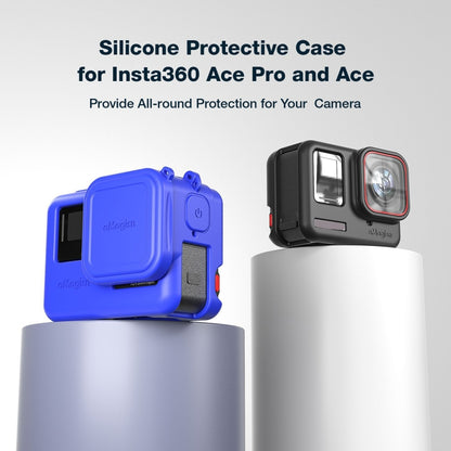 aMagisn Silicone Protection Case Sports Camera Protection Accessories For Insta360 Ace (Blue) - Case & Bags by aMagisn | Online Shopping UK | buy2fix