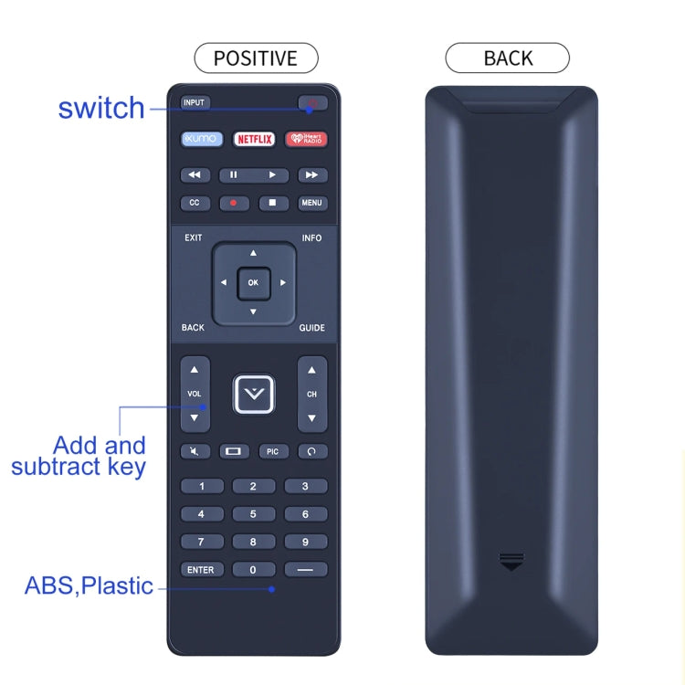 IR Remote Controller XRT122 Fit for VIZIO Smart TV - TV by buy2fix | Online Shopping UK | buy2fix
