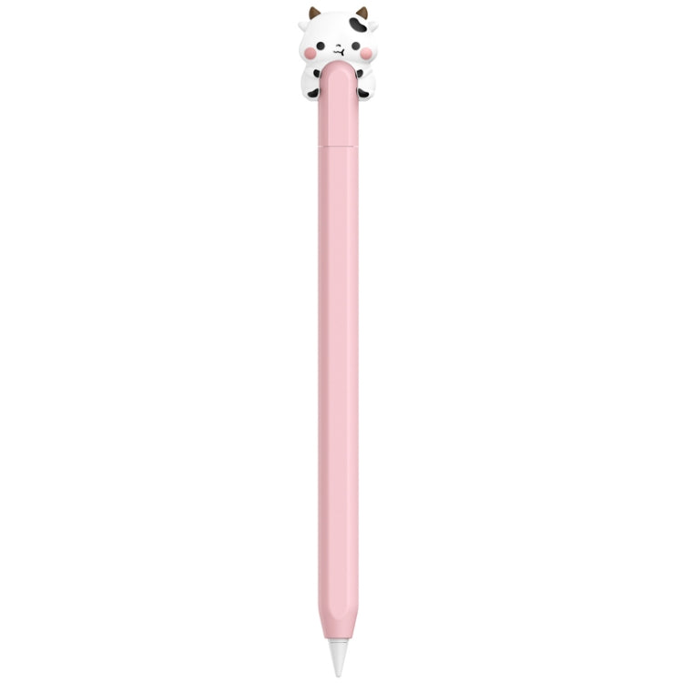 For Apple Pencil (USB-C) AhaStyle PT129-3 Stylus Cover Silicone Cartoon Protective Case, Style: Pink Cow - Pencil Accessories by AhaStyle | Online Shopping UK | buy2fix