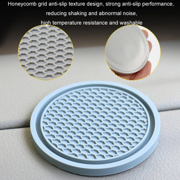 3pcs 7cm Car Diamond-free Water Coaster Interior Anti-slip Mat(Gray) - Car Drink Holders by buy2fix | Online Shopping UK | buy2fix