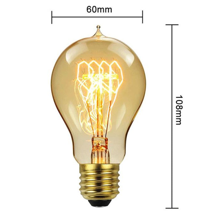 4pcs /Box A60 LED Antique Lamp Vintage Decorative Illumination Light Bulb, Power: 110V 40W(Tip Gold) - LED Blubs & Tubes by buy2fix | Online Shopping UK | buy2fix