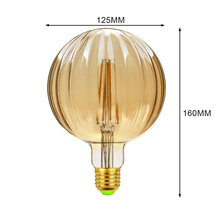 E27 Screw Port LED Vintage Light Shaped Decorative Illumination Bulb, Style: G125 Watermelon Gold(110V 4W 2700K) - LED Blubs & Tubes by buy2fix | Online Shopping UK | buy2fix