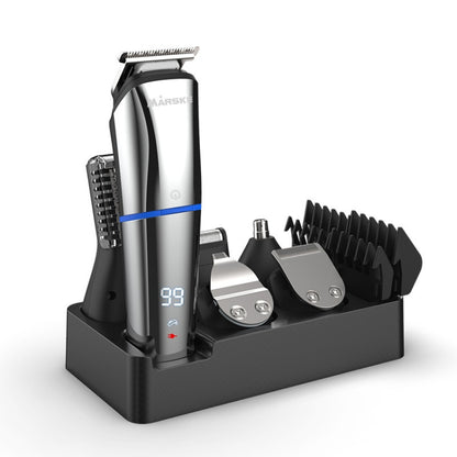 MARSKE 6 In 1 Hair Clipper Grooming Set Rechargeable Razor Carving Nose Hair Trimmer EU Plug - Electric Shavers by MARSKE | Online Shopping UK | buy2fix