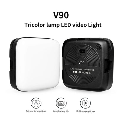 Desiontal V90 Mobile Phone Live Beauty Fill Light LED Pocket Light USB Charging Tofu Lamp(Standard) - Selfie Light by Desiontal | Online Shopping UK | buy2fix