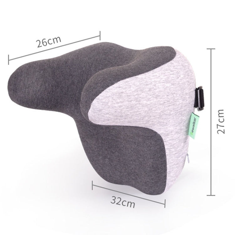 BEWALKER Car Headrest Memory Foam Neck Support Pillow Car Seat Cervical Cushion(Grey) - Seat Accessories by BEWALKER | Online Shopping UK | buy2fix