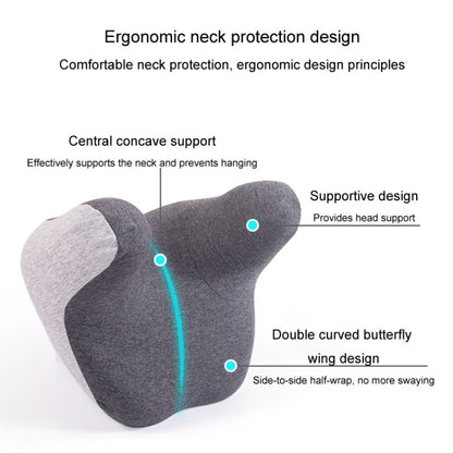 BEWALKER Car Headrest Memory Foam Neck Support Pillow Car Seat Cervical Cushion(Grey) - Seat Accessories by BEWALKER | Online Shopping UK | buy2fix