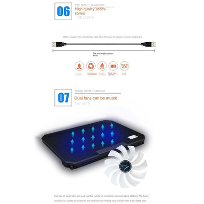 NUOXI S200C Laptop Silent Radiator Multi-level Adjustable Metal Bracket Base(Blue) - Cooling Pads by NUOXI | Online Shopping UK | buy2fix