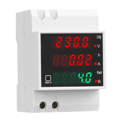 SINOTIMER SDM004 Din Rail AC Voltage Current Time Power Electricity Multi-Function Detection Meter - Current & Voltage Tester by SINOTIMER | Online Shopping UK | buy2fix