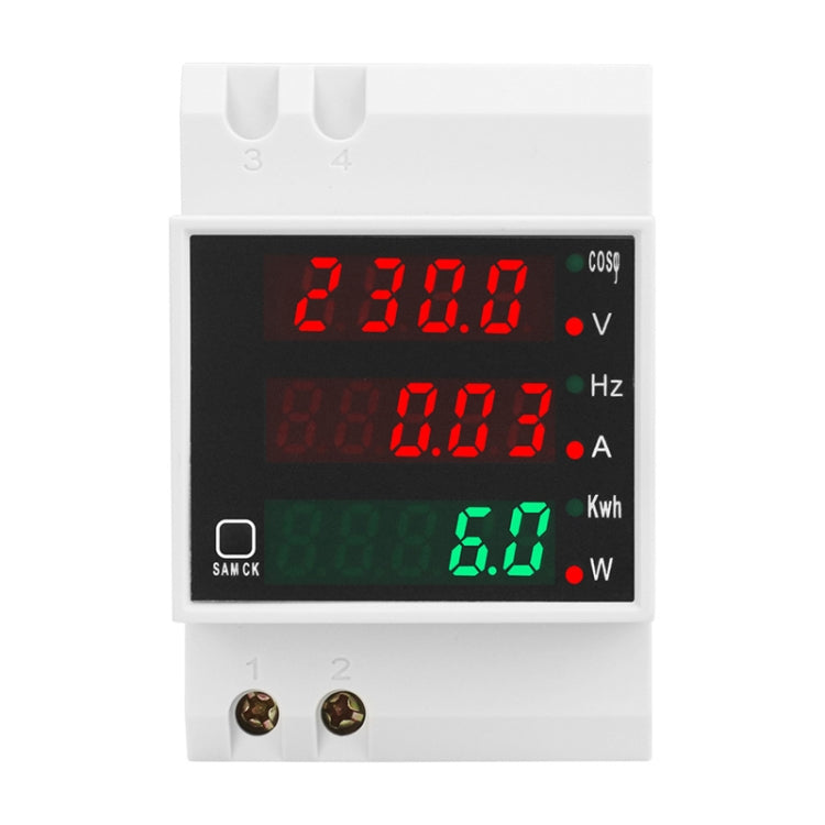 SINOTIMER SDM006 Din Rail AC Voltage Current Frequency Power Electricity Multi-Function Detection Meter - Current & Voltage Tester by SINOTIMER | Online Shopping UK | buy2fix