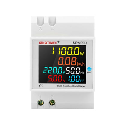 SINOTIMER SDM009 Din Rail Single-Phase Voltage Current Frequency Power Factor Electricity Multifunctional Meter, Model: AC40-300V External - Current & Voltage Tester by SINOTIMER | Online Shopping UK | buy2fix