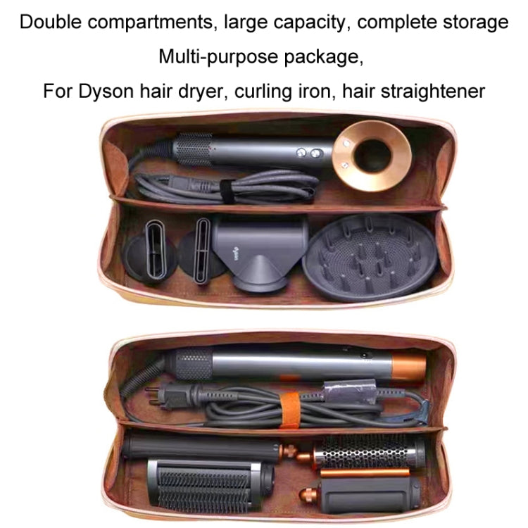 For Dyson Hair Dryer Curling Wand Portable Storage Bag, Color: Brown+Hair Dryer Rack - Dyson Accessories by buy2fix | Online Shopping UK | buy2fix
