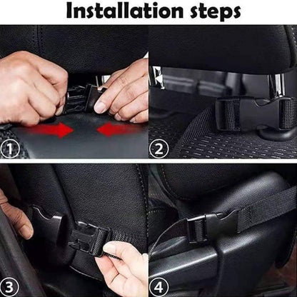 Car Rear Seat Anti-Kick Pad Storage Bag(Black) - Stowing Tidying by buy2fix | Online Shopping UK | buy2fix