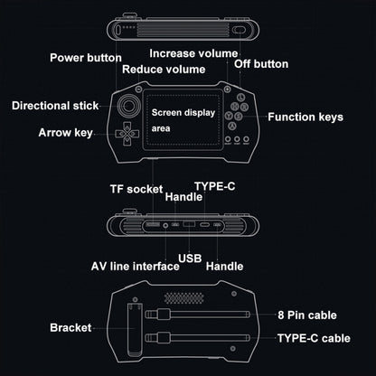 DY14 3.5-Inch Color Screen Retro Handheld Game Console With Power Bank Function, Model: Black Single - Pocket Console by buy2fix | Online Shopping UK | buy2fix