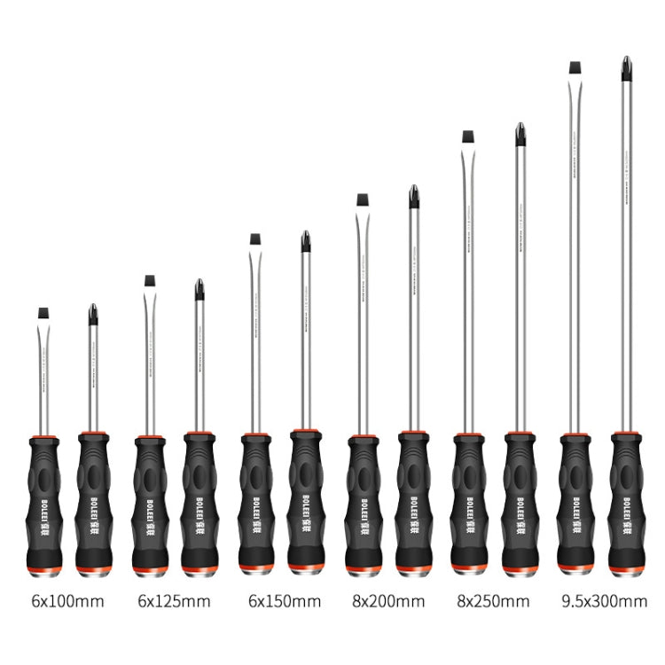 BOLEEI 8.0x250mm Phillips Heart Piercing Knockable Screwdriver Convertible Tool - Screwdriver Tools by BOLEEI | Online Shopping UK | buy2fix