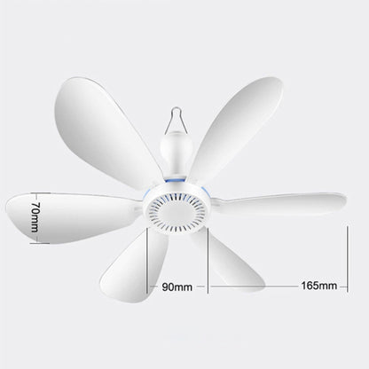 USB Home Dormitory Mute High Wind Power Mini Fan Six Blade Small Ceiling Fan, Style: Single Fan - Electric Fans by buy2fix | Online Shopping UK | buy2fix