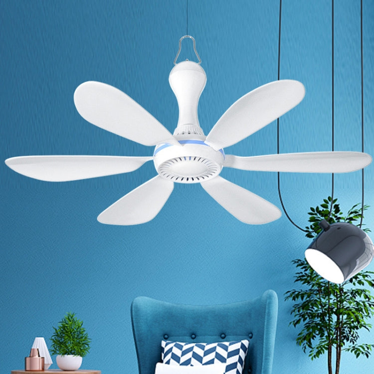 USB Home Dormitory Mute High Wind Power Mini Fan Six Blade Small Ceiling Fan, Style: Single Fan - Electric Fans by buy2fix | Online Shopping UK | buy2fix