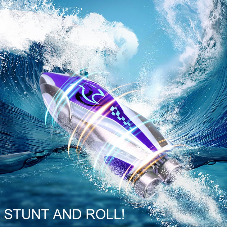 Children 2.4G Mini Remote Control Boat Summer Water Play Electrical Submarine Boys Toys(Purple) - RC Boats by buy2fix | Online Shopping UK | buy2fix