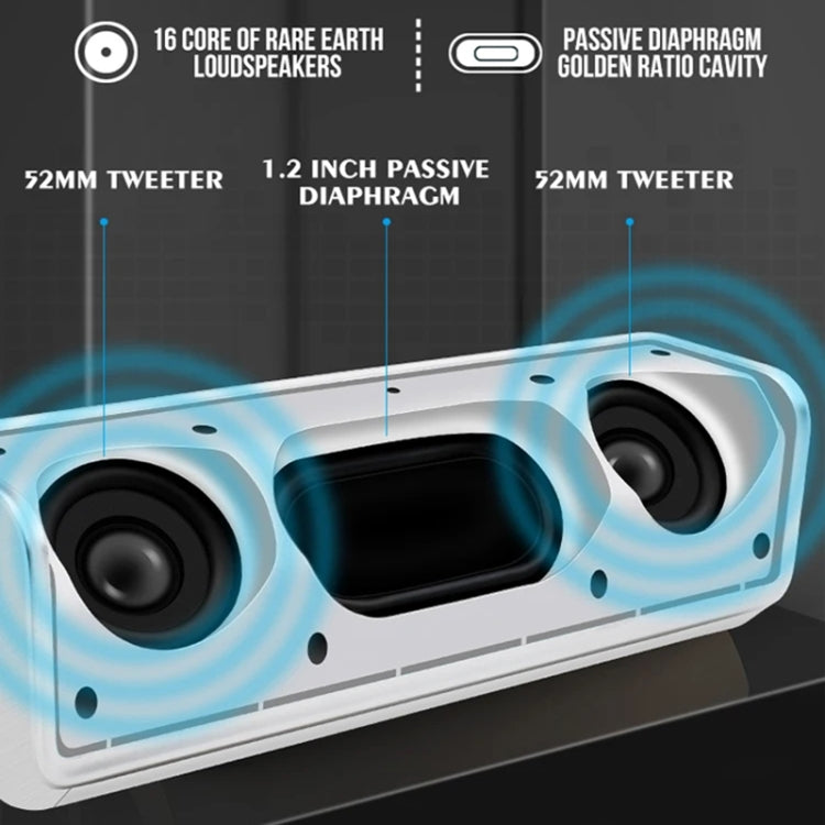 NBY 6690 TWS Couplet FM Multifunctional Desktop Plug-in Card Bluetooth Speaker(Silver) - Desktop Speaker by NBY | Online Shopping UK | buy2fix