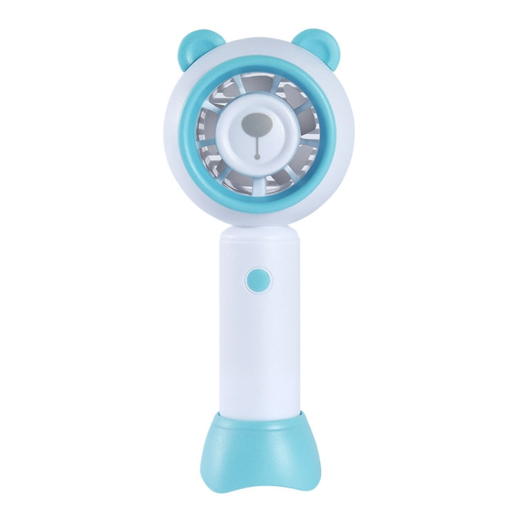 USB Handheld Fan Mini Portable Desktop Cute Cartoon Fan(Blue Bear) - Electric Fans by buy2fix | Online Shopping UK | buy2fix