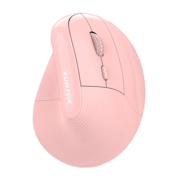 XUNSVFOX H5 Upright Vertical Dual Mode Mouse Rechargeable Wireless Business Office Mouse(Pink) - Wireless Mice by XUNSVFOX | Online Shopping UK | buy2fix