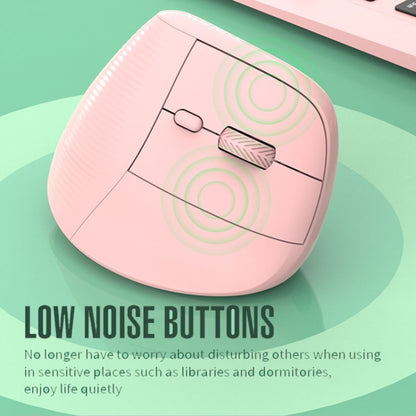 XUNSVFOX H5 Upright Vertical Dual Mode Mouse Rechargeable Wireless Business Office Mouse(Pink) - Wireless Mice by XUNSVFOX | Online Shopping UK | buy2fix