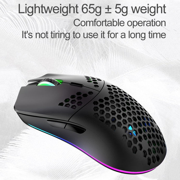 XUNSVFOX XYH80 Hollow Hole Rechargeable Wireless Gaming Mouse RGB Light Computer Office Mouse(White) - Wireless Mice by XUNSVFOX | Online Shopping UK | buy2fix