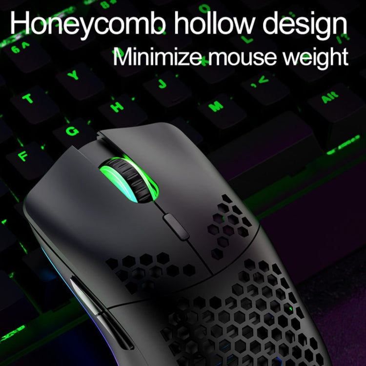 XUNSVFOX XYH80 Hollow Hole Rechargeable Wireless Gaming Mouse RGB Light Computer Office Mouse(White) - Wireless Mice by XUNSVFOX | Online Shopping UK | buy2fix