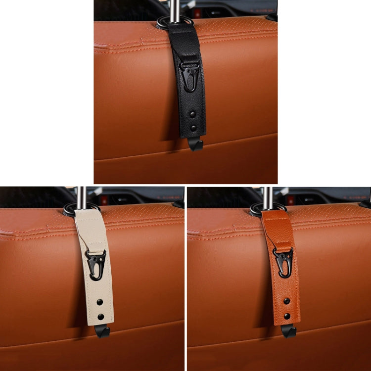 Car Seat Back Multifunctional Storage Metal Hook(Brown) - Auto Fastener & Clips by buy2fix | Online Shopping UK | buy2fix