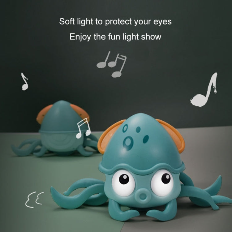 Children Electrical Sensor Octopus Toy Automatic Obstacle Avoidance Sound Light Crawling Quirky Toy(Green) - Electronic Pets by buy2fix | Online Shopping UK | buy2fix