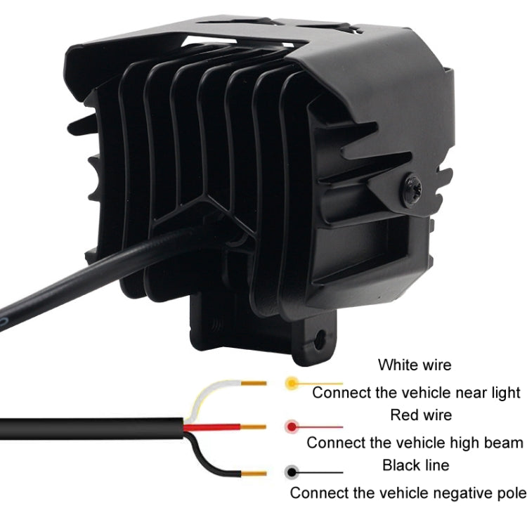 Motorcycle Strong Light With Lens Spotlight Electrical Bike Conversion Spotlight Paving Light(White And Yellow Dual Light) - Headlights by buy2fix | Online Shopping UK | buy2fix