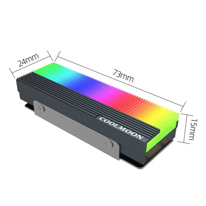 COOLMOON CM-M2A M.2 2280 Solid State Drive Cooler 5V ARGB Hard Drive Heatsink(White) - Fan Cooling by COOLMOON | Online Shopping UK | buy2fix