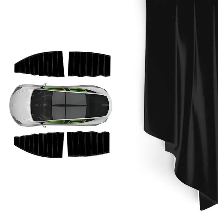 For Tesla Model 3 4pcs Black Car Side Window Privacy Sun Protection Curtain - Window Foils & Solar Protection by buy2fix | Online Shopping UK | buy2fix