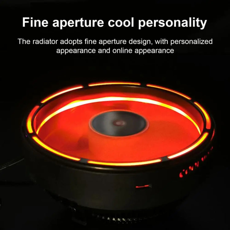 COOLMOON CPU Cooler Desktop Computer Auto Color Change Multi-Platform Mute Cooling Fan(Colorful Fine Aperture) - Fan Cooling by COOLMOON | Online Shopping UK | buy2fix