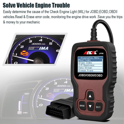 Ancel JOBD+EOBD/OBD-II Car Error Code Diagnostic scanner - Electronic Test by Ancel | Online Shopping UK | buy2fix