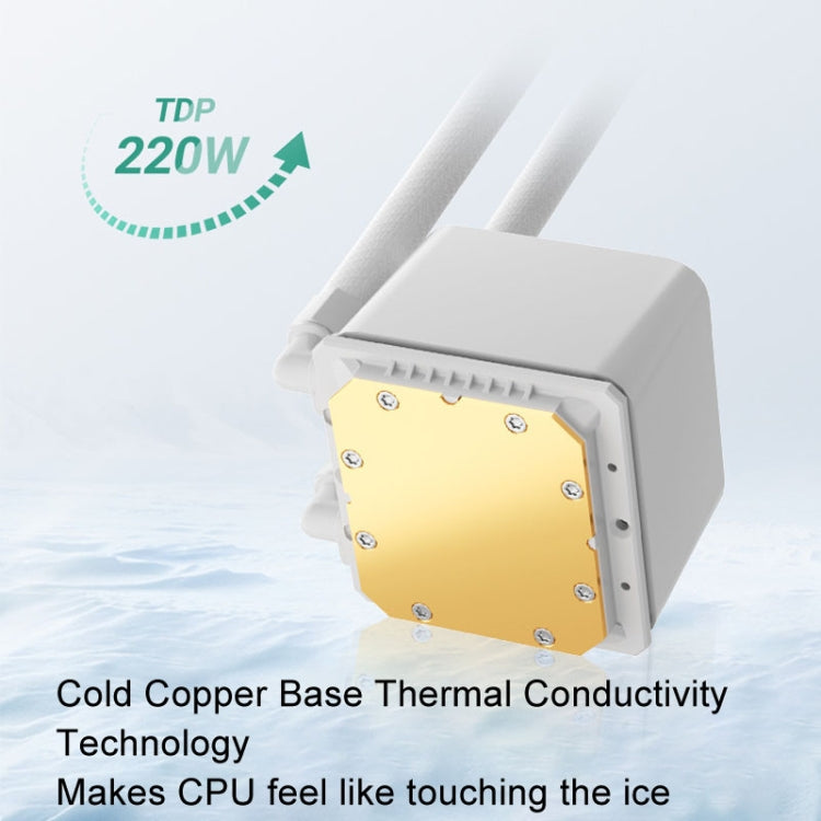 COOLMOON Glacier 240 Water Cooling Radiator Desktop ARGB Multi-Platform Integrated Lens CPU Water Cooling Fan, Color: Black - Fan Cooling by COOLMOON | Online Shopping UK | buy2fix