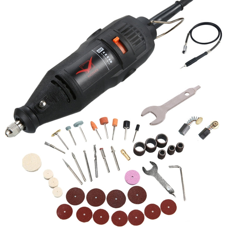 VICOVER Small Adjustable Speed Electrical Grinder Set Jade Carving Pen Polishing Tool EU Plug, Model: 40pcs Parts+Soft Shaft - Abrasive Tools & Accessories by VICOVER | Online Shopping UK | buy2fix