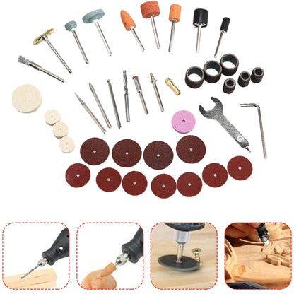 VICOVER Small Adjustable Speed Electrical Grinder Set Jade Carving Pen Polishing Tool EU Plug, Model: 40pcs Parts+Soft Shaft - Abrasive Tools & Accessories by VICOVER | Online Shopping UK | buy2fix