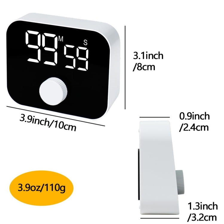 YS LED Rotating Timer IlSent Kitchen Time Manager(White) - Digital Countdown by YS | Online Shopping UK | buy2fix