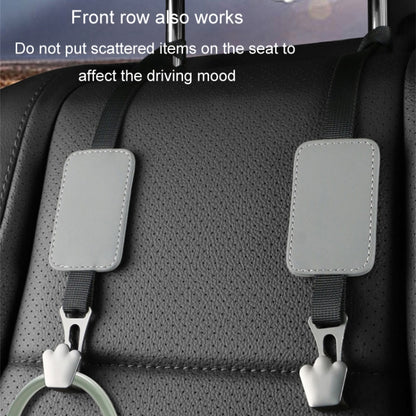 Car Seat Hook Multi-function Leather Seatback Hanger Car Interior Supplies(Grey) - Stowing Tidying by buy2fix | Online Shopping UK | buy2fix