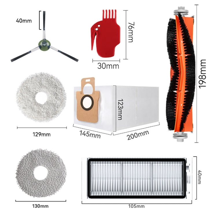 For Dreame L20 Ultra / X20 Pro / X20 Pro Plus Robot Vacuum Accessories 1 White Rubber Brush Cover - For Xiaomi Accessories by buy2fix | Online Shopping UK | buy2fix