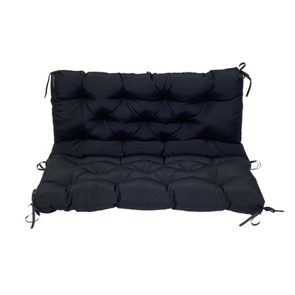 Outdoor Home Patio Soft Waterproof Sunscreen Bench Chair Cushion, Size: 120x100x10cm(Black) - Cushions & Pillows by buy2fix | Online Shopping UK | buy2fix