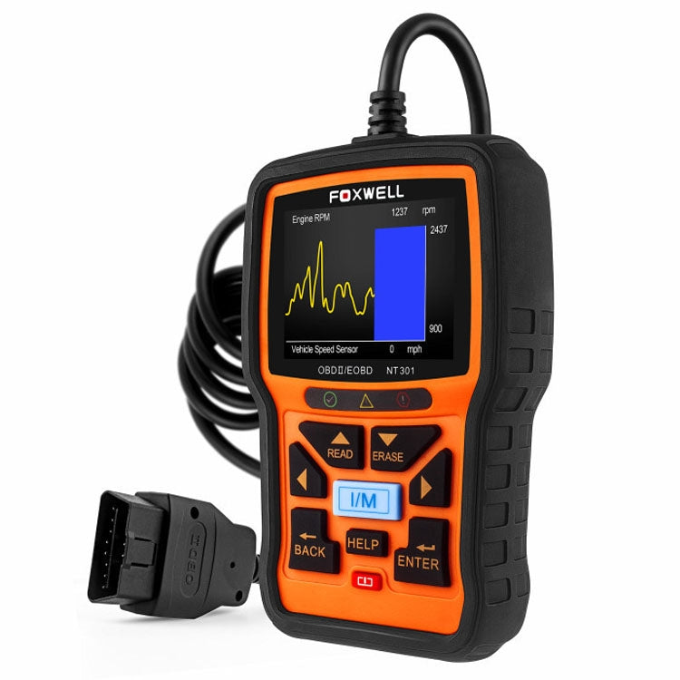 FOXWELL NT301 OBD2 Car Fault Diagnostic Instrument Live Data Code Reader Tool - Electronic Test by FOXWELL | Online Shopping UK | buy2fix