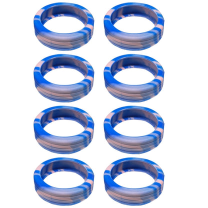 8pcs /Set Luggage Wheel Silicone Protective Cover Swivel Chair Wheel Sound Reducing Cover, Size: Small 4-5cm Wheels(Blue Mixed Pink) - Accessories by buy2fix | Online Shopping UK | buy2fix